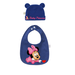 Disney | Childrens Bib Cover Cotton Comfortable Saliva Towel for Infants and Toddlers Newborn Hat Kawaii Headwear Childrens Bib Set