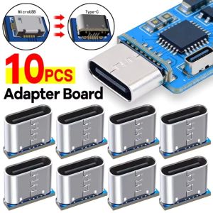 10Pcs USB Connector Type C USB 2.0 Data Transfer Data Power Adapter DIY Repair Adapte Modification Accessories