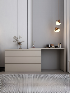 Foshan Yizhuo Chest of Drawers Dresser Integrated Bedroom Makeup Table Combination Corner Minimalist Storage Cabinet Tailstock Storage Cabinet