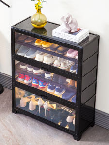 Shoe Cabinet Aluminum Alloy Economical Space-Saving Home Doorway Large Capacity Balcony Shoe Rack Sunscreen and Waterproof Storage Shoe Cabinet