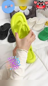 New comfortable thick soled Internet celebrity womens herringbone slippers sandals in summer 2024