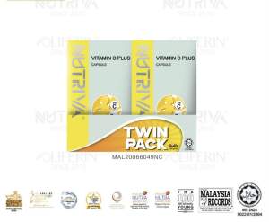 Nutriva Vitamin C PLUS 450mg Zinc Yeast 7mg VegeCapsules