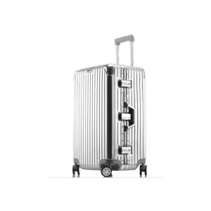 Large Capacity Aluminum Frame Luggage Suitcase Durable Travel Bag 34 Inches for International Travel Hardwearing Carryon