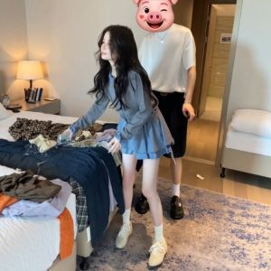 CHANGTONG | Korean Style Petite Two-Piece Set Skirt 2026 Spring