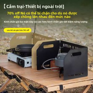MONLEYTA | Bộ chắn gió ngoài trời dày gấp lại kiểu thẻ bếp ga đầu bếp nhà bếp chống gió nồi khí gas bếp khí