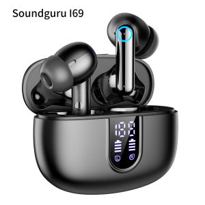 2025 Soundguru i69 Earbuds ENC Earphones Noise Cancellation Bluetooth TWS wireless i69 ENC headset Digital Display headphones