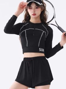 Bể Bơi Nữ Bảo Thủ Một Mảnh Đồ Bơi 2024 Phong Cách Mới Bể Bơi Dài Tay Chuyên Dụng Cao Cấp Kích Thước Nhỏ温泉 Đặc Biệt