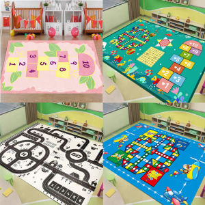 No Formaldehyde Early Education Carpet Childrens Parking Lot Cartoon Game Jump House Car Track Rug Rectangular Home Decor