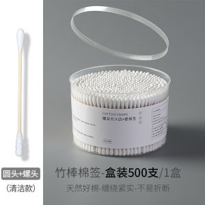 500pcs Double Head Wood Cotton Swab Nose Ears Cleaning Women Makeup Tools Lipstik Cotton Buds Tip Sticks Bastoncillos Oidos