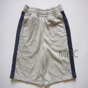 (15-43kg) Quần short bé trai nỉ da cá màu xám nhạt vnxk xuất dư (Quần đùi bé trai phom baggy)