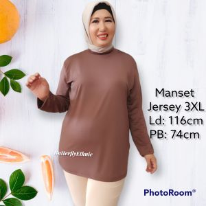 Manset Atasan / Manset Baju / Manset Lengan Panjang / Manset Jumbo XXXL / Manset Bahan Jersey Premium