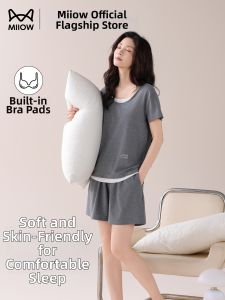 MiiOW | Summer Padded Short Sleeve Shorts Loungewear Set