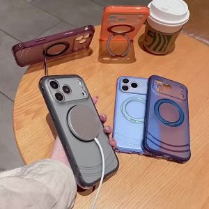 szhaiyu | For iPhone 18 Pro Max 18 17 Pro Matte Case For Magsafe With 360° Rotate Magnetic Stand Compatible Anti-Yellow Shockproof Cover