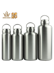 Large Capacity 304 Stainless Steel Sports Water Bottle 2000ml-1000ml Single Layer Outdoor Camping Water Cup Direct Drinking