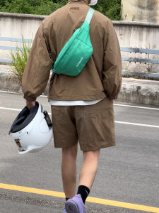 Túi Đeo Chéo OKKO Nylon Nhiều Ngăn Túi Đeo Vai Một Bên Túi Đeo Hông Xe Máy Túi Điện Thoại Di Động Màu Xanh Lá Cây Tươi Mới