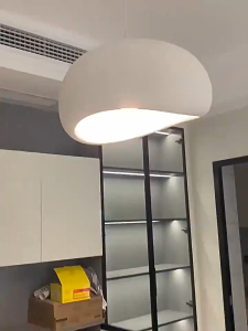 โคมไฟแขวนสไตล์ญี่ปุ่น Wabi-Sabi E27 หลอดไฟโคมไฟเพดานที่ทันสมัยรังนกการออกแบบที่ไม่ซ้ำโคมไฟเพดานที่ถูกระงับเหมาะสำหรับห้องรับประทานอาหาร/เกาะห้องครัว/ห้องโถง