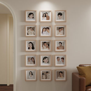 Photo Frame Wall-Mounted Decorative Picture Frame Empty Frame Photo Printing and Customized Solid Wood Mounting Frame DIY Small Photo Frame Combination
