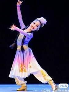 New Childrens Uygur Dance Performance Costume Large Skirt Ethnic Show Officiel Childrens Performance Clothes Soft Polyester