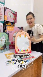Đồ Chơi Trẻ Em Bảng Vẽ Đa Năng 2 Mặt Vừa Học Vừa Vẽ Lại Có Nam Châm Hút Sticker Chất Liệu Nhựa ABS An Toàn Bền Chắc Cho Bé - Tiệm Nhà Sóc 2023