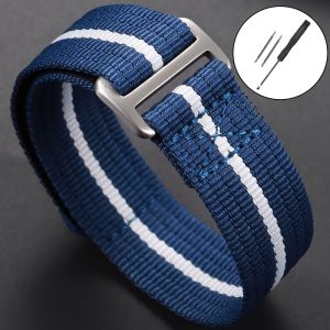 Đa Năng Dây Đeo Đồng Hồ Nylon 20mm 22mm Vải Quân Sự Dây Đeo Cho Seiko Omega Tudor Vòng Tay Nam Nữ Dây Đeo Tay