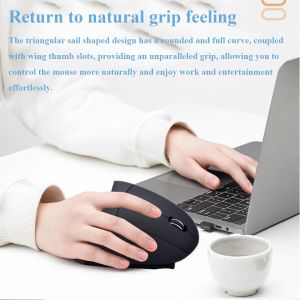 New 5th Gen Vertical Ergonomic Mouse for Right Hand Wireless Wired Optical Upright Mouse In Stock