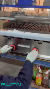 Commercial Gas Type Lava Rock Grill Cast Iron Grills Heavy Duty