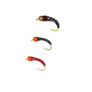 6 Mồi Câu Ruồi Giả Bằng Đồng Thau Hình Đầu Hạt Kiểu Zebra Midge Nymph Caddis Pupa Emergers Thích Hợp Câu Cá Hồi Cá Bống Cá Mú.