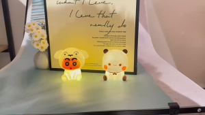 Lampu Tidur LED Crayon Shinchan/Silikon Lembut Touch Sensor/Hiasan Kamar Tidur Aesthetic/Hadiah ulang tahun/Hadiah