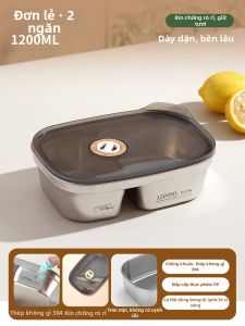 YOULUNMEI | Hộp Cơm Giữ Nhiệt Inox Dành Cho Người Lớn Dung Lượng Lớn Có Khu Vực Phân Cách