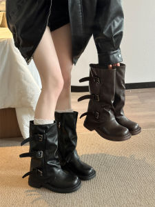 MIFULIAN | Retro High Calf Boots 2026 New Winter Autumn Style