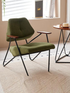 Modern Minimalist Designer Iron Art Sofa Chair for Coffee Shop Hotel Casual Luxury Network Red Chair Adult Sponge Filling