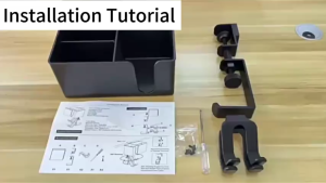 4 in 1 Desk Cup Holder - Clamp on Under Desk Headphone Hanger - Rotating Headphone Holder Detachable Pen Cup Holder Desk Storage for Cup Phone and Pen