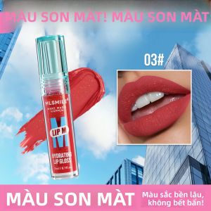 Son Bóng MLSMILE 6 Màu Ngọc Trai Óng Ánh Màu Nude Chống Nước Không Dính Ly Chai Nhỏ Màu Xanh Dương Son Bóng Đầy Đủ Kích Thước Với Sáp Ong