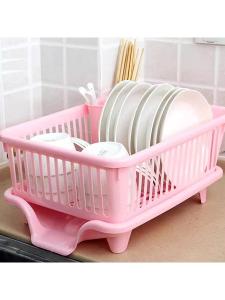 Giá Để Đồ Nhà Bếp Bằng Nhựa Giá Để Đĩa Bát Đĩa Giá Để Rót Nước Đơn Lớp Giá Để Đồ Dùng Nhà Bếp