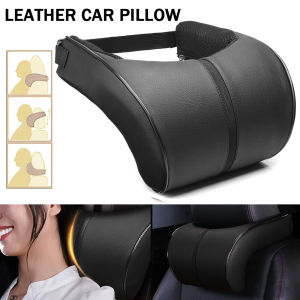 JPK Car Neck PillowCar Leather Memory Foam Pillow Seat Head Neck Head Rest Cushions Travel