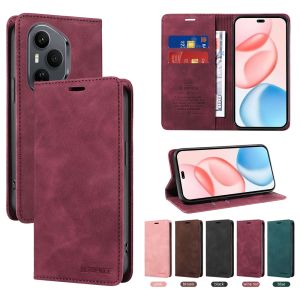 RFID Blocking Magnetic Wallet Case for Honor 400 200 Smart 50 X5B X6C X6A X9A X8A X7A X7 X8 X9 X9C Magic 4 5 6 7 Pro Lite Cover