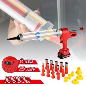 Fast Shipping🚚Cordless Electric Caulking Glue Machine 14 Nozzle Lithium glass glue machine 6 Speed Automatic  Electric Caulking machine  Heavy Duty  Glass Hard Rubber Sealant machine Power Tool