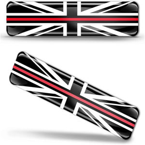 สติ๊กเกอร์อังกฤษ UK Union Jack แห่งชาติสหราชอาณาจักร Thin Red Line Great Britain Flag รถหมวกกันน็อครถจักรยานยนต์สติกเกอร์ซิลิโคน