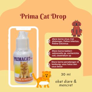PRIMA CAT drops 30 Ml - Obat Diare mencret pada Kucing