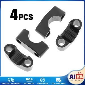 Black Handle Bar Mount Clamps Riser Adapter for 7/8 Inch 22mm Dirt Bikes ATV