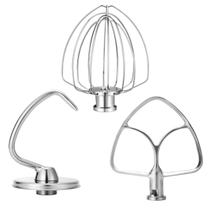 Bộ Phụ Kiện Máy Trộn Đứng KitchenAid 3 Món - 6 Dụng Cụ Đánh Trứng Phới Dẹt Móc Nhào Bột Tương Thích Với Các Model 4.5 Quart & 5 Quart
