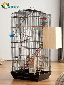 วิลล่าหรูกรงนกสำหรับนกแก้วและนกคีรีบูนบ้านใหม่แนวนอน ผ้าไหม ผิวเสือพิเศษขนาดใหญ่กรงเพาะพันธุ์