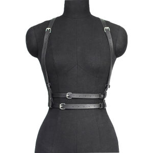 Harness PU Leather Women Gothic Studded Waist Body Harness Adjustable Punk Decor Accessory For Club Rave Party Outfit