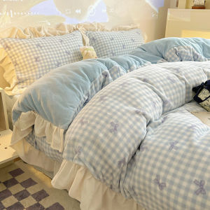 SHAYA | Bộ Chăn Ga Gối Bông Cao Cấp Ấm Áp 150x200cm