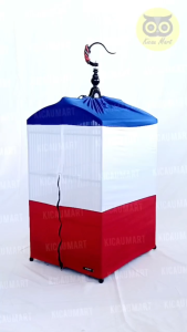 KICAU MART Krodong Burung Kotak Model Bendera Merek Sempati Kerodong Sangkar Kandang Burung Kacer Cucak Kenari 3 Warna Bendera