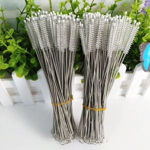 Orna แปรงล้างหลอดดูด จุกนม ขนไนล่อน ไม่ทำให้เป็นรอย  Stainless steel soft straw straw brush