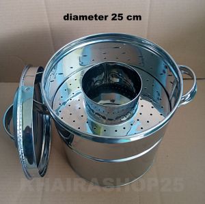 Panci Dandang Bakso Stainless Pack Kayu