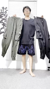 Celana Cargo Joger Pria Twill Cotton Oversize Baggy Look Vintage – Banyak Kantong Nyaman Dipakai