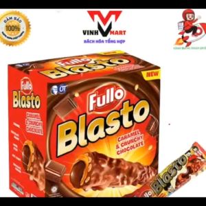 Fullo Blasto Bánh Xốp Cốm Gạo Phủ Socola - Hộp 15 Cây