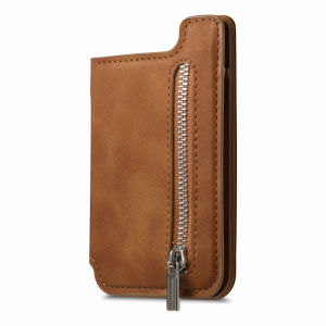 CHUBAN | RFID Blocking For Magsafe Wallet Stand 2 In 1 PU Leather 2 Card Holder Storage Case with Zipper For iPhone 18 17 16 15 14 13 12
